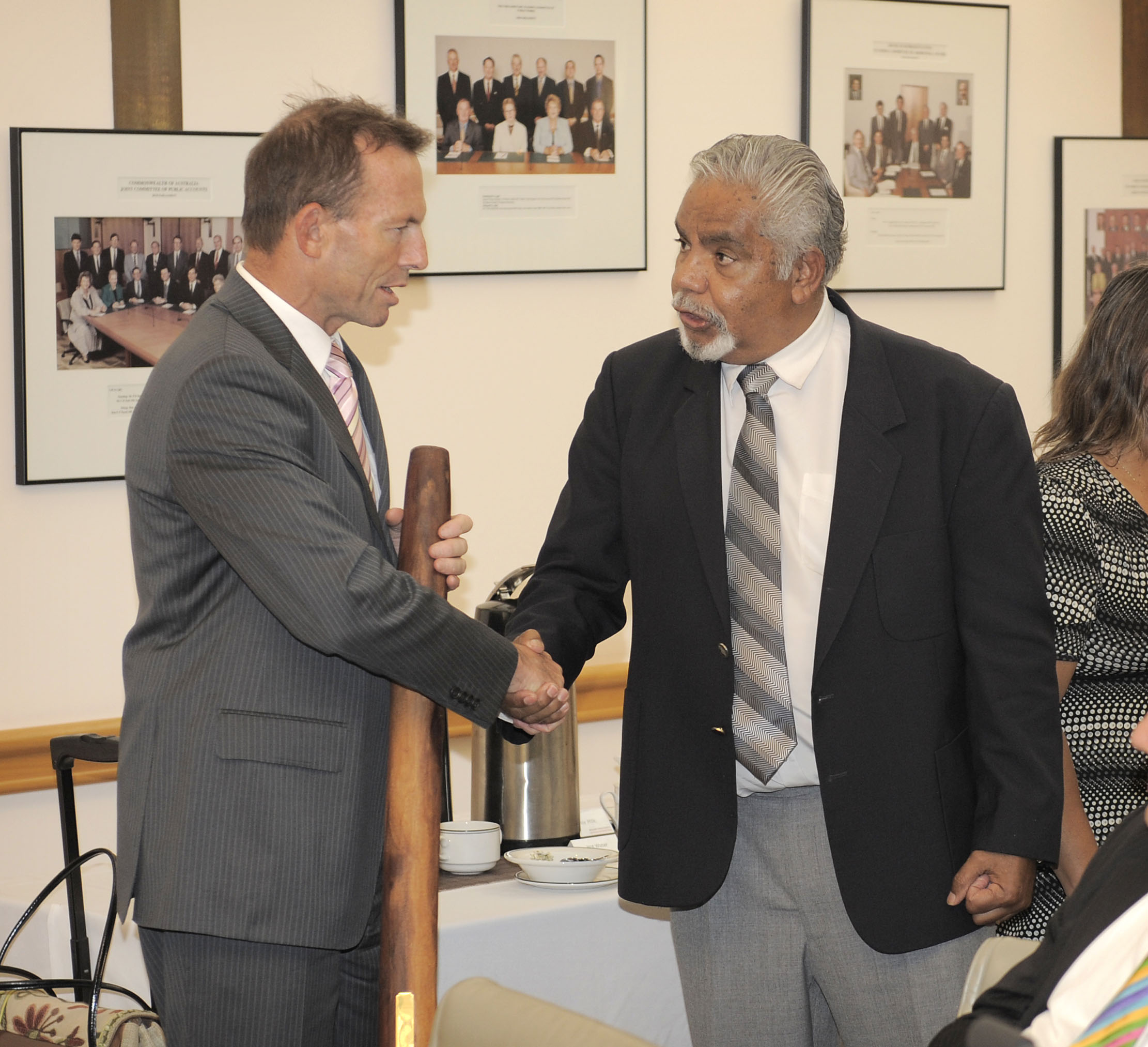 Meeting with Opposition Leader Tony Abbott in R14 Parliament House Canberra
