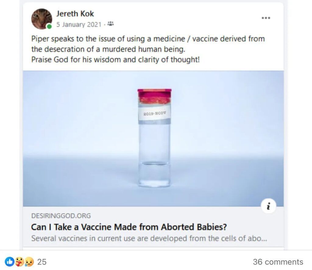 Doctor Kok vaccine post