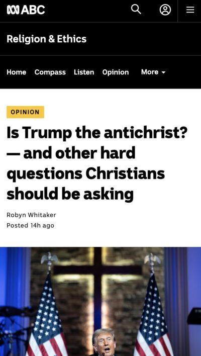 ABC Trump AntiChrist Screenshot