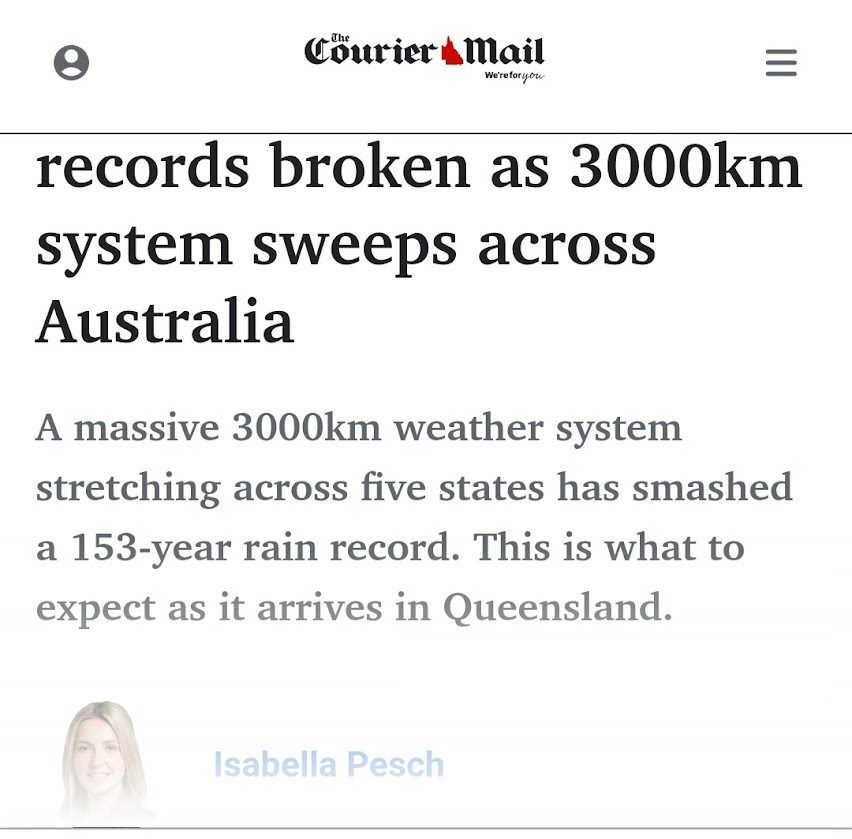 Courier Mail rain