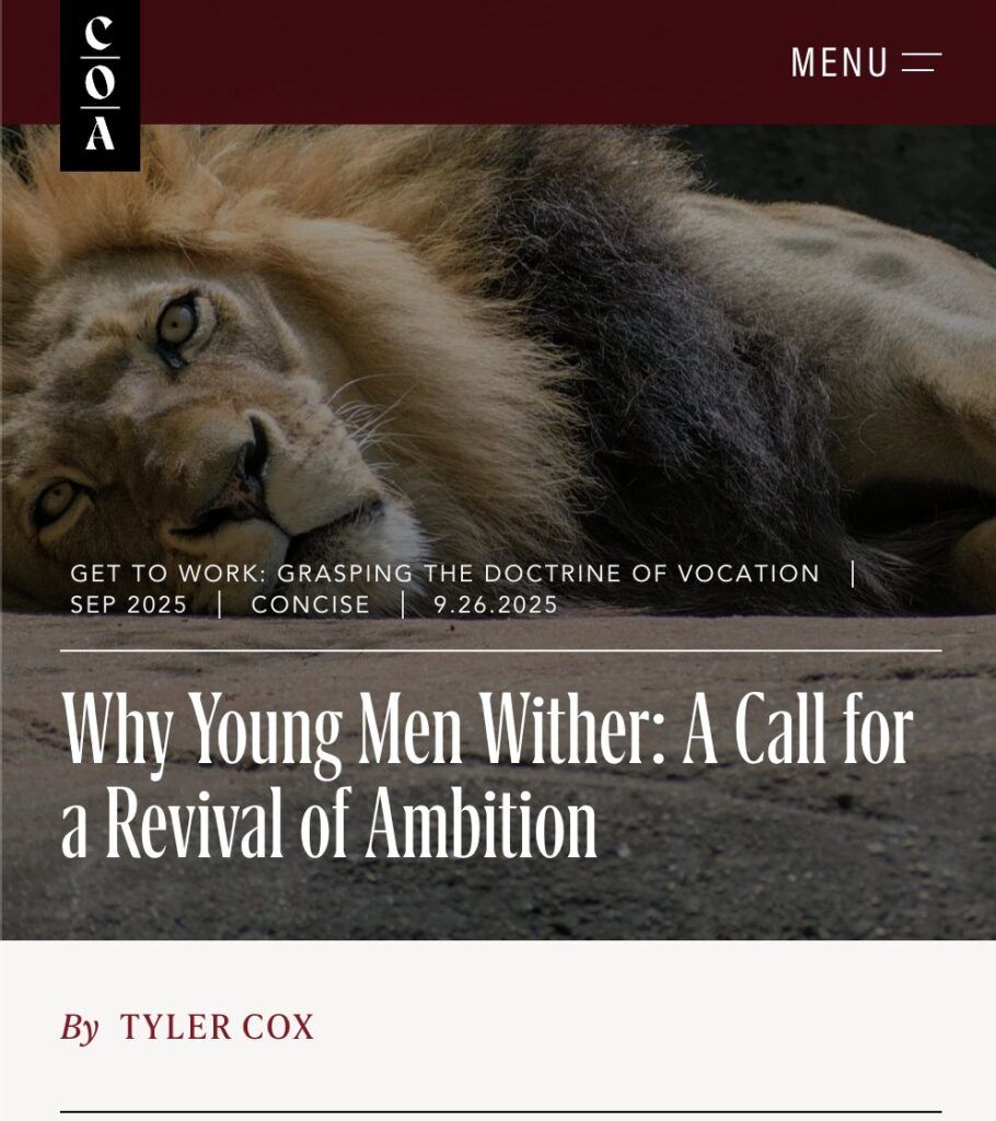 Christian men need ambition