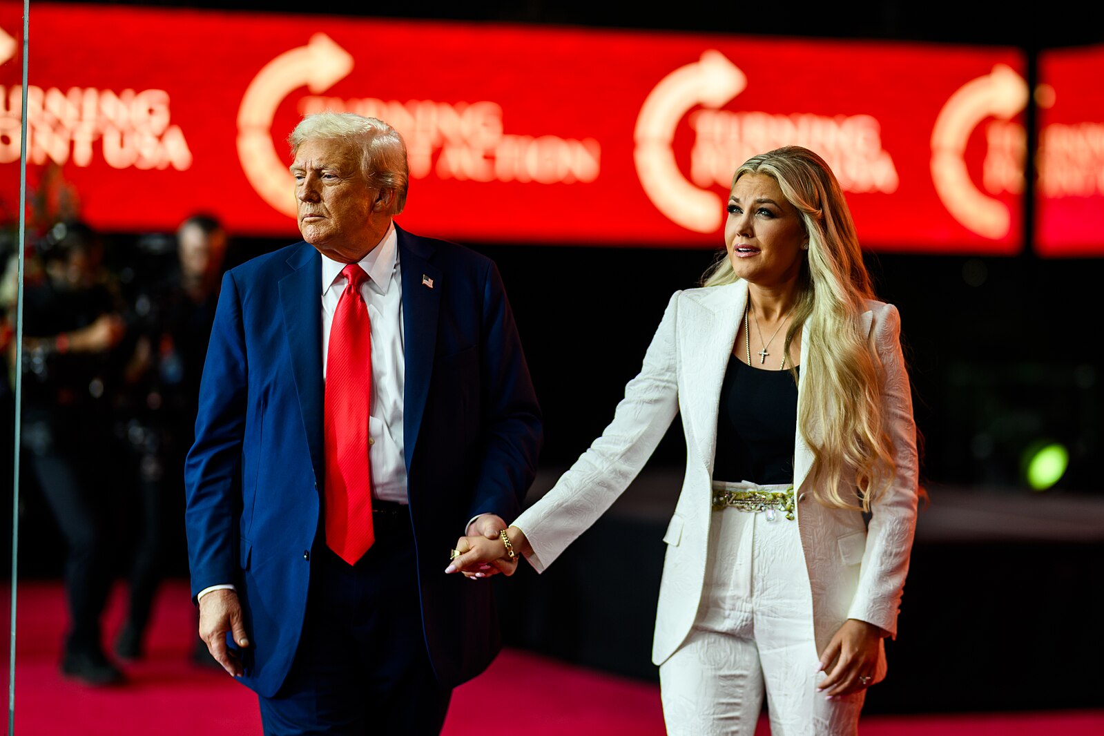 Erika Kirk and Donald Trump at Charlie Kirk memorial