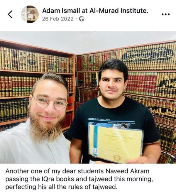 Adam Ismail Facebook Post