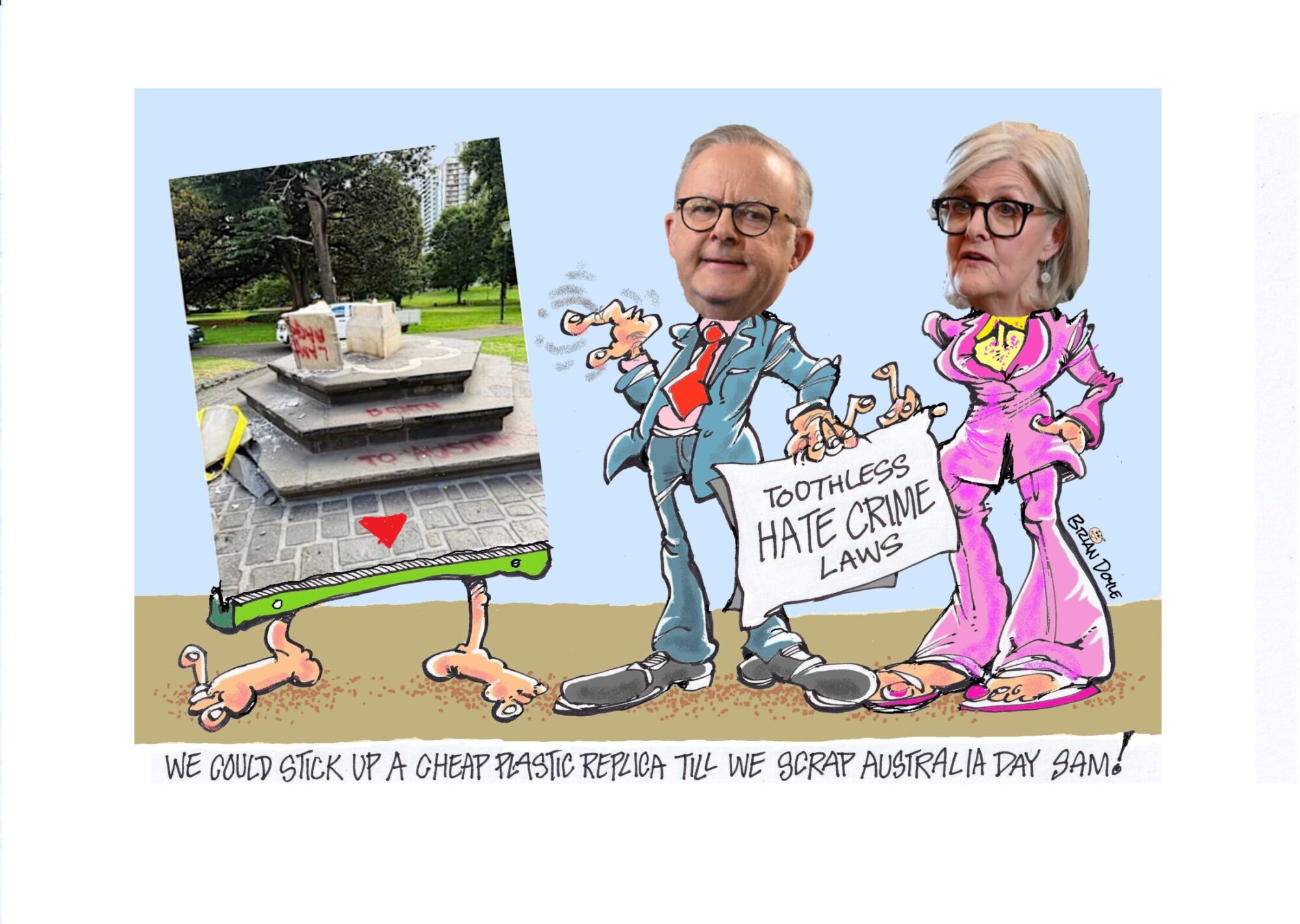 Monuments Vandalised Ahead of Australia Day as Hate Crime Laws Face Their First Test