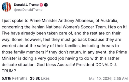 Trump Aus Iranian asylum