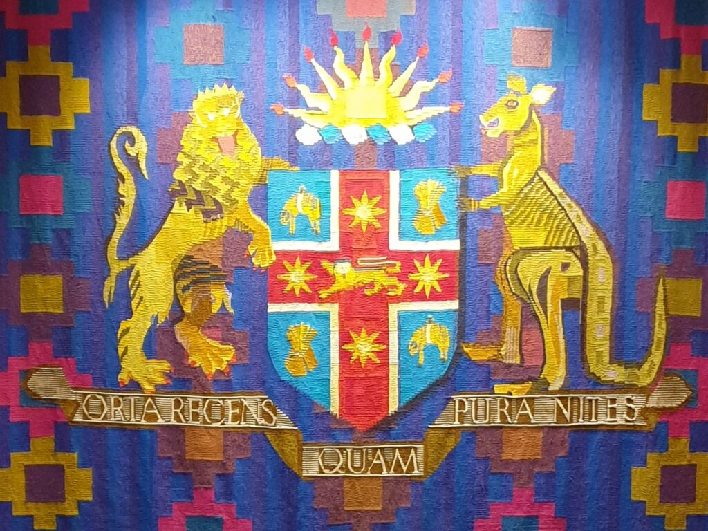 Embroidered NSW Coat Of Arms Parliament House Sydney