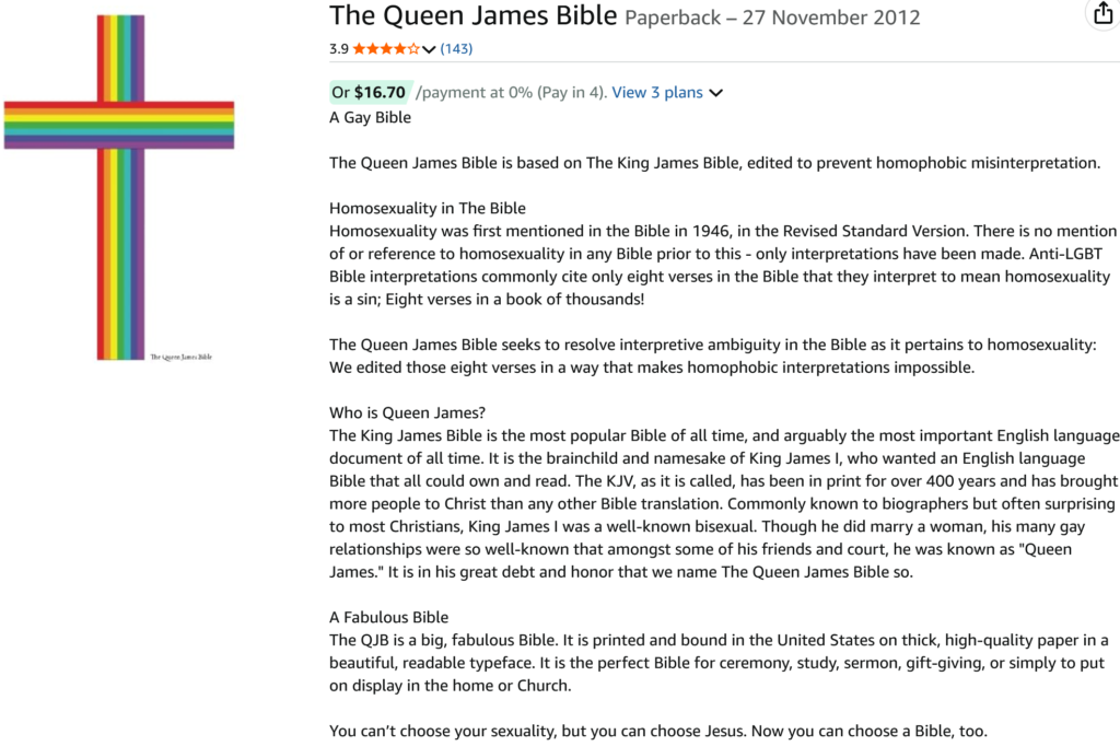 Queen James bible