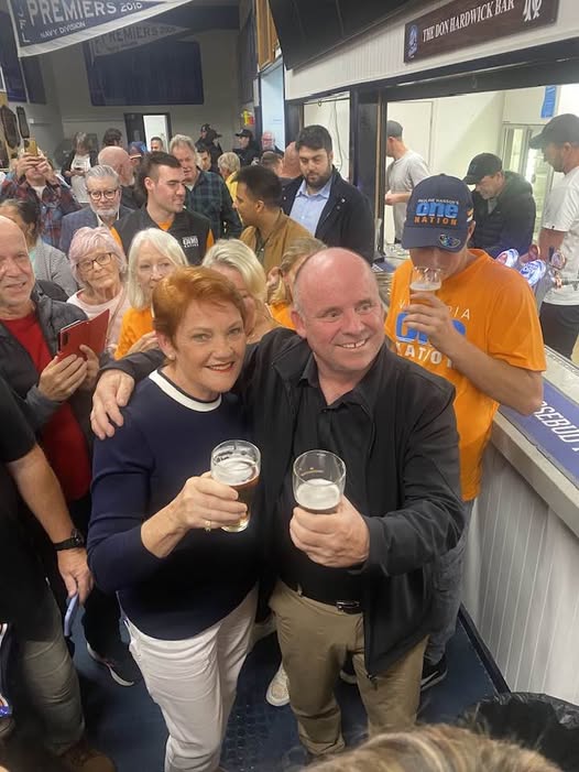 One Nation Victoria candidate for Nepean, Darren Hercus, said party leader Pauline Hanson was treated "like a rock star" when she visited his electorate. Picture: Facebook.