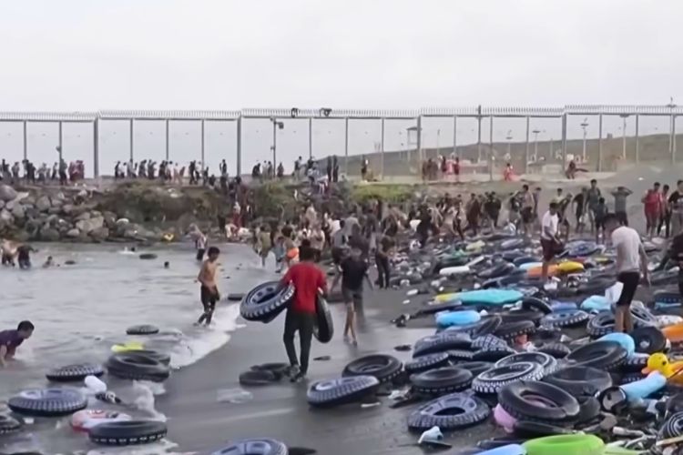 The Invasion of Ceuta, Spain