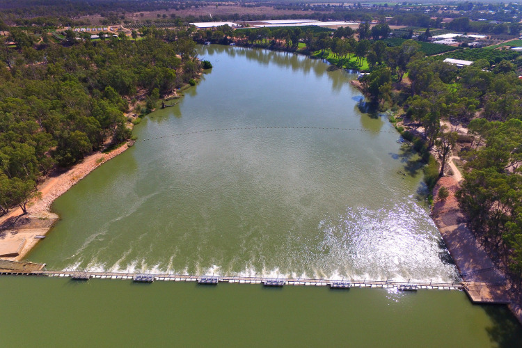 Murray Darling Basin weir Adobe