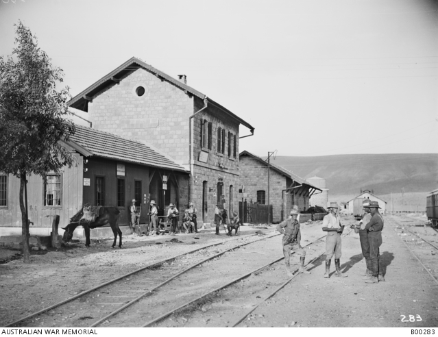 Semakh station in WW1. Australian War Memorial image B00238.